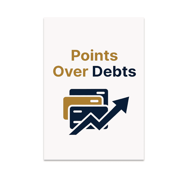 Points Over Debts Motivational Finance Wall Art - Financial Aspirations - 13x19 Poster Print