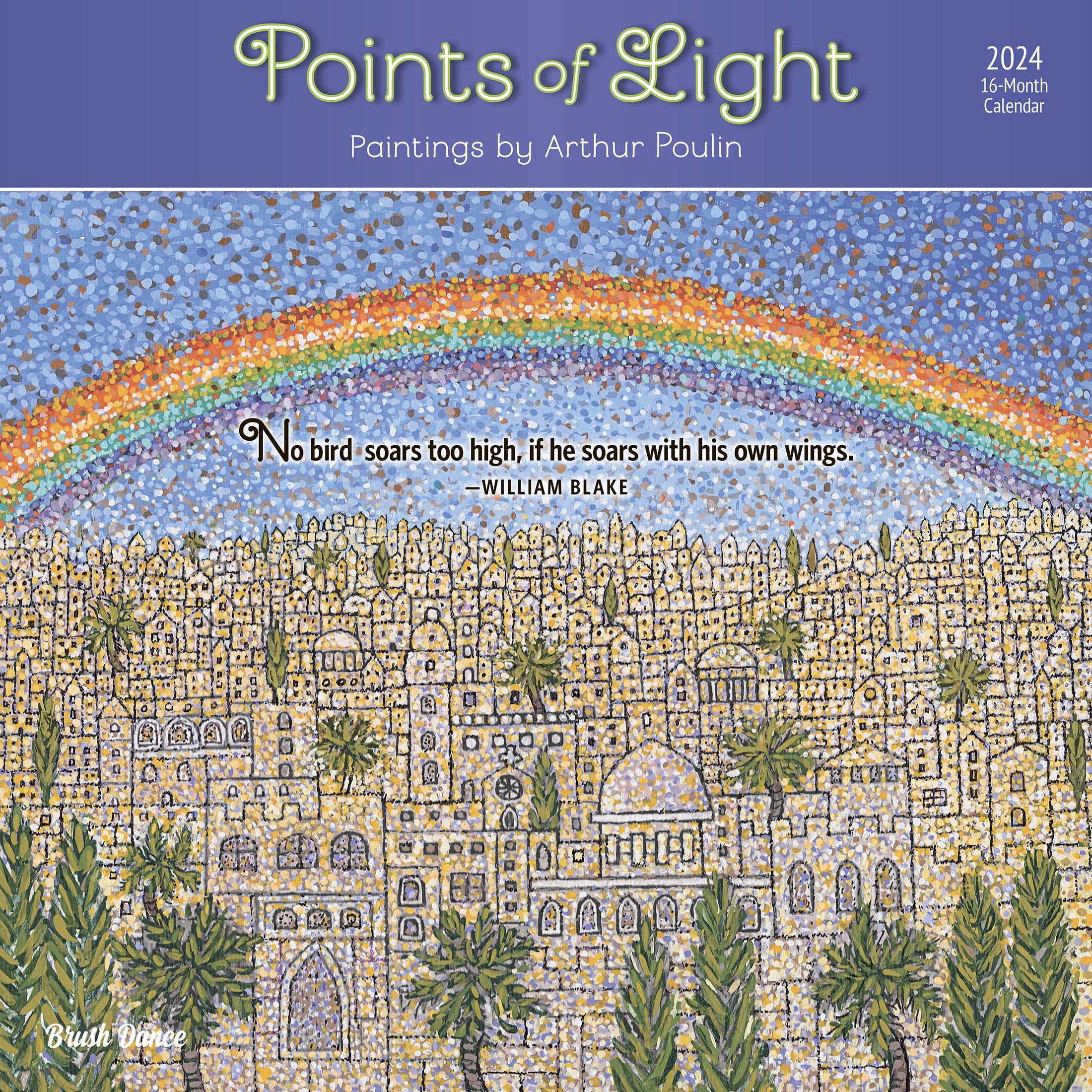 Points of Light | 2024 12x24" (Hanging) Wall Calendar | Brush Dance