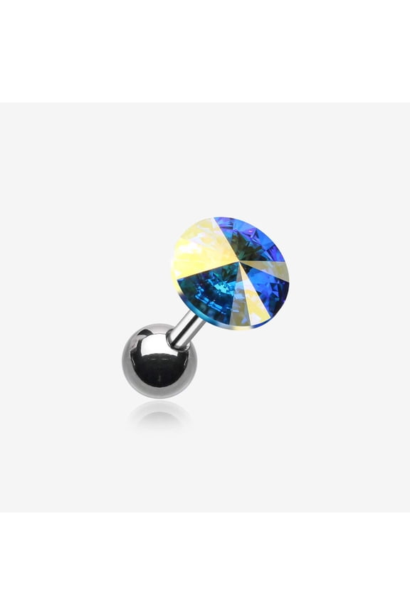 Pointy Faceted Crystal Cartilage Earring