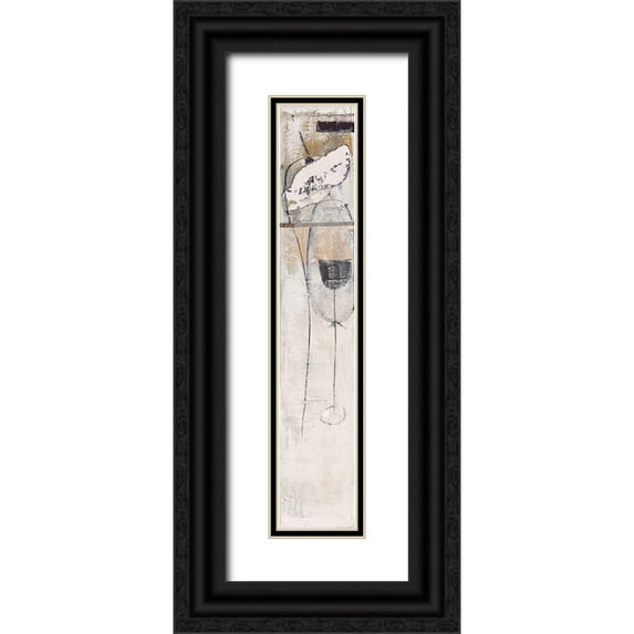 Poioumen, Antonio 9x32 Black Ornate Wood Framed with Double Matting Museum Art Print Titled - Power of Champagne III