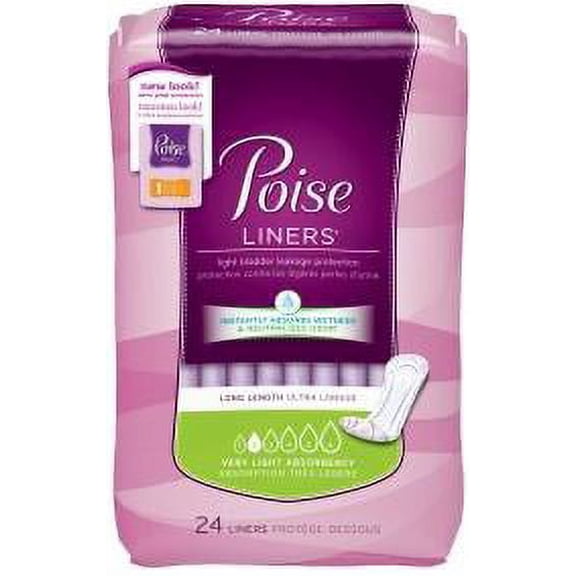 Poise Bladder Control Pad Light Absorbency Absorb-Loc Female Disposable 7.5 Inch Length Case of 208, 6 Pack