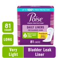 thumbnail image 1 of Poise Daily Incontinence Panty Liners, 2 Drop Very Light Absorbency, Long, 81 Count, 1 of 11