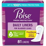 Poise Poise Incontinence Panty Liners, Very Light Absorbency, Long, 81 Count, Long, 81 Count