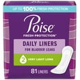 Poise Daily Incontinence Panty Liners, 2 Drop, Very Light Absorbency