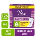 thumbnail image 1 of Poise Daily Incontinence Panty Liners, 2 Drop Very Light Absorbency, Regular, 126 Count, 1 of 10