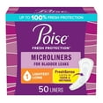 thumbnail interactive-video image 1 of (6 pack) Poise Microliners Incontinence Panty Liners, 1 Drop Lightest Absorbency, Long, 50 Count, 1 of 13