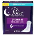 thumbnail image 1 of Poise Fresh Protection Overnight Female Incontinent Pad Overnight 5.3 Inch Length 54943, 22 Ct, 1 of 6