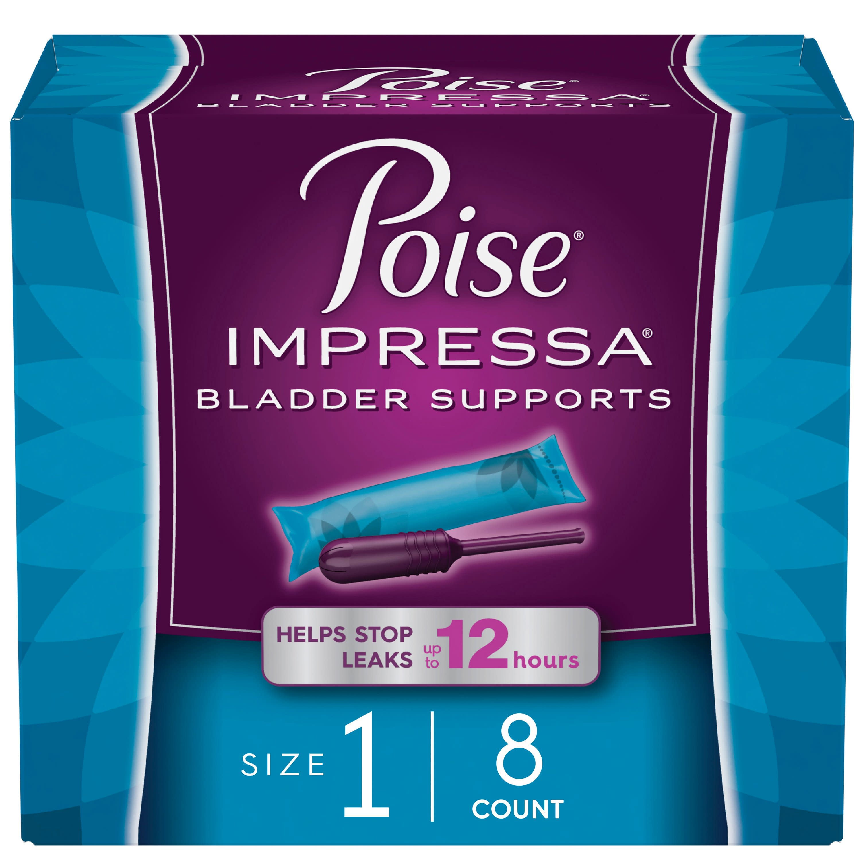 Poise Impressa Women's Incontinence Bladder Support for Women, Bladder  Control, Size 1, 8ct