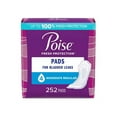 thumbnail image 1 of Poise Incontinence Pads, Moderate Absorbency, Regular (252 Ct.), 1 of 2