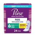 thumbnail image 1 of Poise Incontinence Pads for Women, 3 Drop Light Absorbency, Long Length, 24 Count, 1 of 7