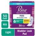 thumbnail image 1 of Poise Incontinence Pads for Women, 3 Drop Light Absorbency, Regular Length, 30 Count, 1 of 8
