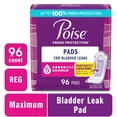 thumbnail image 1 of Poise Incontinence Pads for Women, 5 Drop Maximum Absorbency, Regular Length, 96 Count, 1 of 9