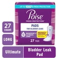 thumbnail interactive-video image 1 of Poise Incontinence Pads for Women, 6 Drop Ultimate Absorbency, Long Length, 27 Count, 1 of 9