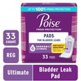 thumbnail interactive-video image 1 of Poise Incontinence Pads for Women, 6 Drop Ultimate Absorbency, Regular Length, 33 Count, 1 of 9