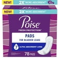 thumbnail image 1 of Poise Incontinence Pads for Women, 7 Drop, Ultra Absorbency, Long, 78Ct , 1Qty, 1 of 4