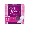thumbnail image 1 of Poise Incontinence Pads, Maximum Absorbency, Long, 64 Count, 1 of 3