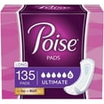 thumbnail image 1 of Poise Incontinence Pads for Women, Ultimate Absorbency, Long, Original Design, 135 Count (3 Packs of 45) (Packaging May Vary), 1 of 5