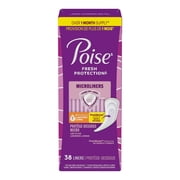 Poise Microliners Incontinence Panty Liners, 1 Drop Lightest Absorbency, Long, 38 Count