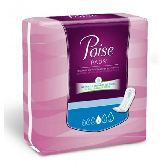 Poise Pads Moderate Absorbency Long Pads ''12.4 , 96 Count'' 2 Pack