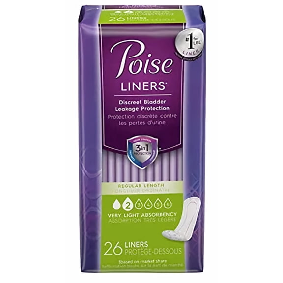 Poise Pantiliners, 26 Count (Pack of 5)