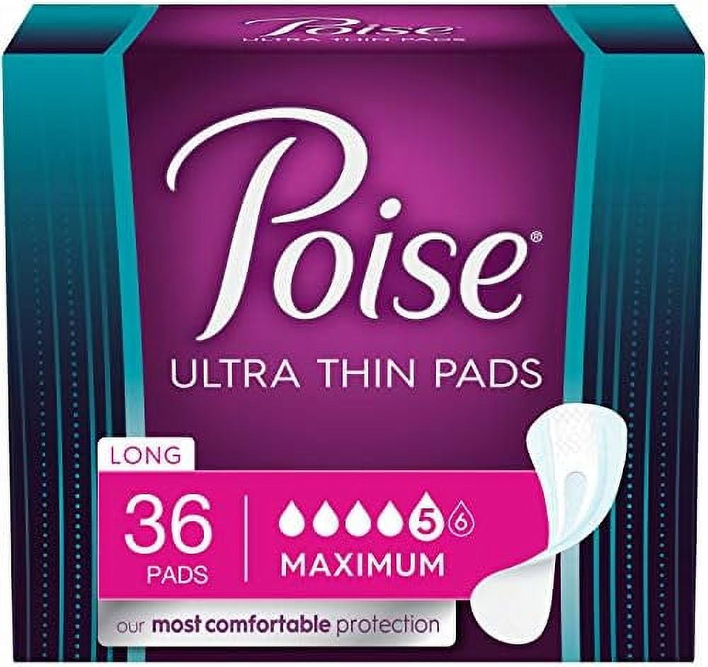 Poise Ultra Thin Incontinence Bladder Leakage & Postpartum Pads for