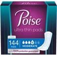 thumbnail image 1 of Poise Ultra Thin Incontinence Pads for Women, Moderate Absorbency, Long, 144ct (3 Packs of 48), 1 of 9