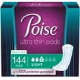 thumbnail image 1 of Poise Ultra Thin Incontinence Pads for Women, Postpartum Pads, Light Absorbency, 144ct, 1 of 7