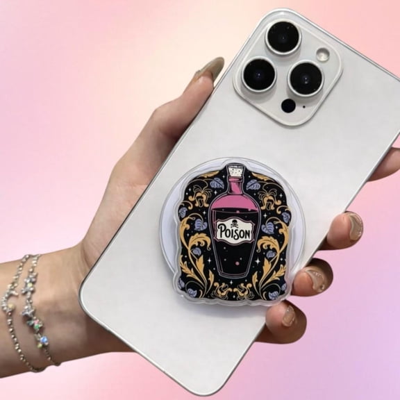 Poison Bottle Phone Grip Gothic Witchy Phone Holder, Dark Aesthetic Magic Potion Design, Spooky Cute Magnetic Phone Grip
