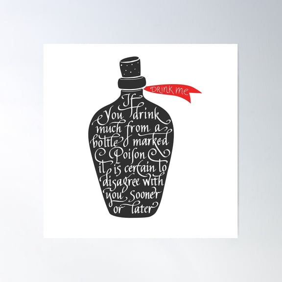 Poison Bottle Poster Wall Art, Modern Wall Decor For Living Room Bedroom, 24x24 UNFRAMED