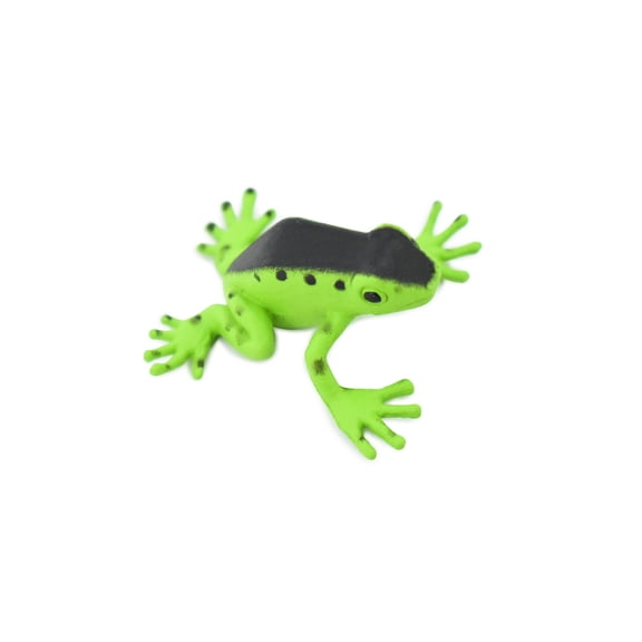 Poison Dart Frog Green and Black Plastic Toy Realistic Rainforest Figure Model Replica Kids Educational Gift 2" F091 B43
