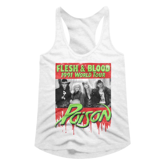 Poison Flesh Blood White Women's Racerback Tank Top