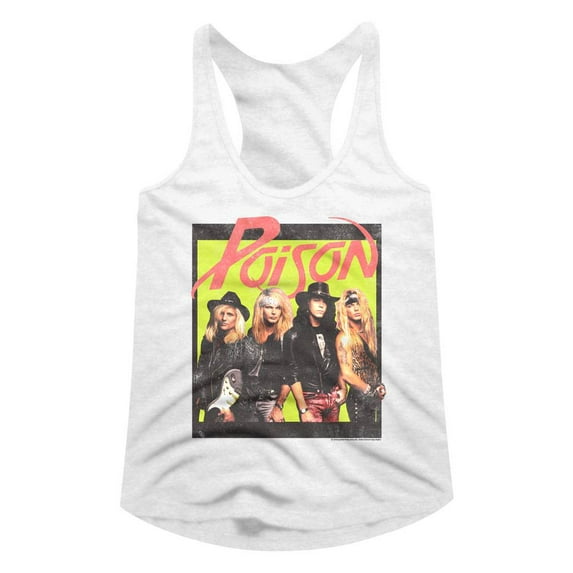 Poison Goup Shot White Women's Racerback Tank Top