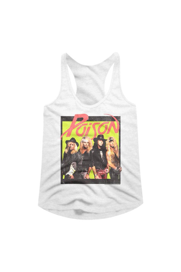 Poison Goup Shot White Women's Racerback Tank Top