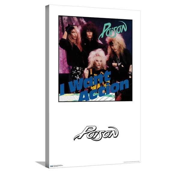 Poison - I Want Action Album Series Canvas Wall Poster, 22.375" x 34"
