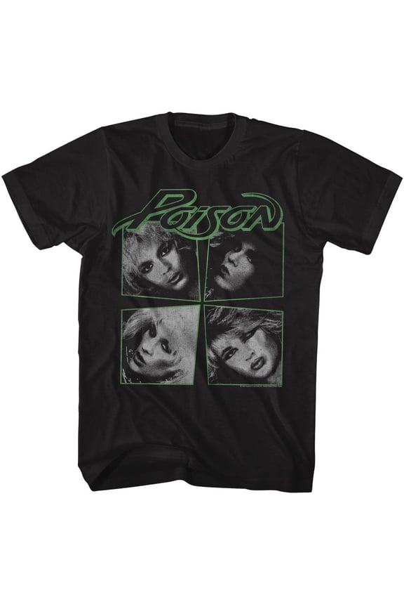 Poison I Want Action Four Photos Black Adult T-Shirt