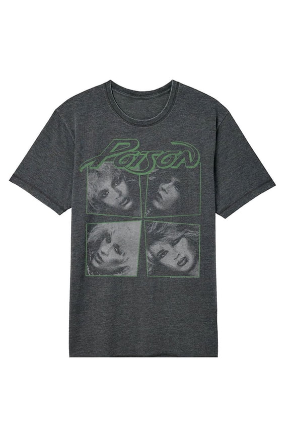 Poison I Want Action Four Photos Black Adult S/S Vintage Wash Tshirt 2Xl