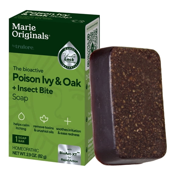 Marie Originals Poison Ivy & Oak Soap Bar | Natural Anti-Itch Cleanser for Poison Ivy, Sumac & Insect Bites | 2.9 oz