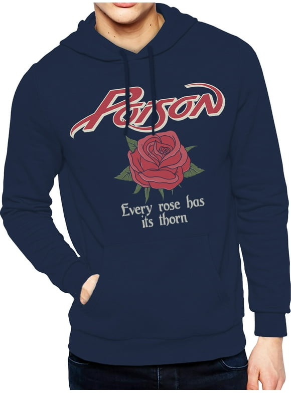 , Men's Apparel Graphic Hoodie Sweatshirt, Rose, Sizes S-3XL
