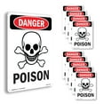 thumbnail image 1 of Poison OSHA Danger Rigid Plastic Sign 10 Inch x 7 Inch - 10 Pack, 1 of 8