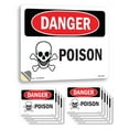 thumbnail image 1 of Poison OSHA Danger Vinyl Decal Label 7 Inch x 5 Inch - 10 Pack, 1 of 6