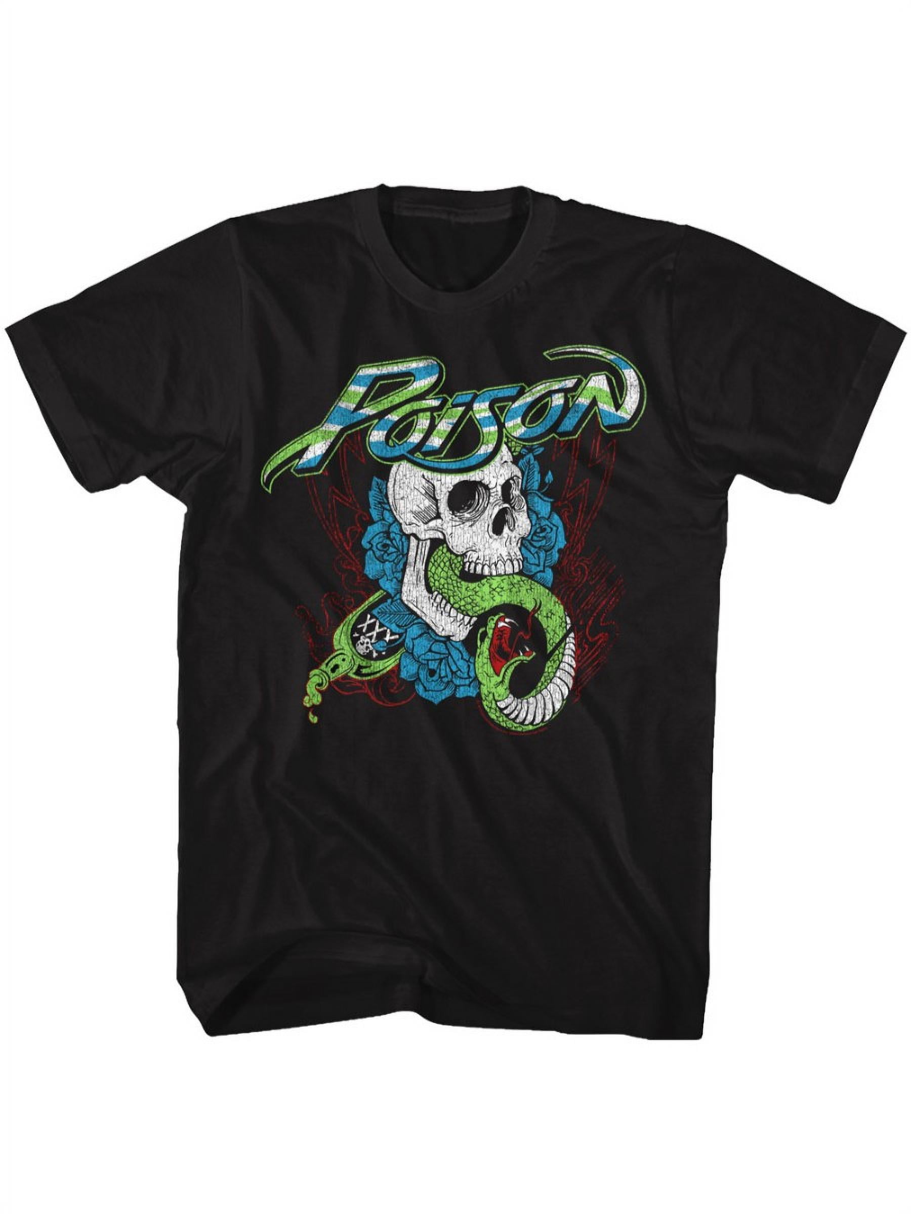 Poison Rock Band Rock Band Poison American Rock Band Rock Band Adult T-Shirt  Tee - Walmart.com