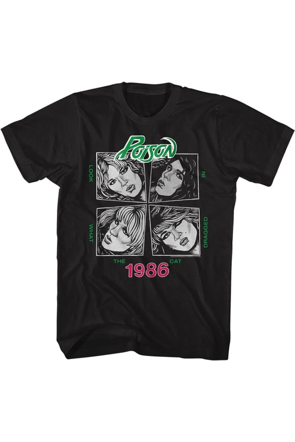 Poison Sketched Black Adult Classic T-Shirt