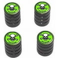 thumbnail image 1 of Poison Skull And Crossbones Tire Rim Wheel Aluminum Valve Stem Caps, Multiple Colors, 1 of 1