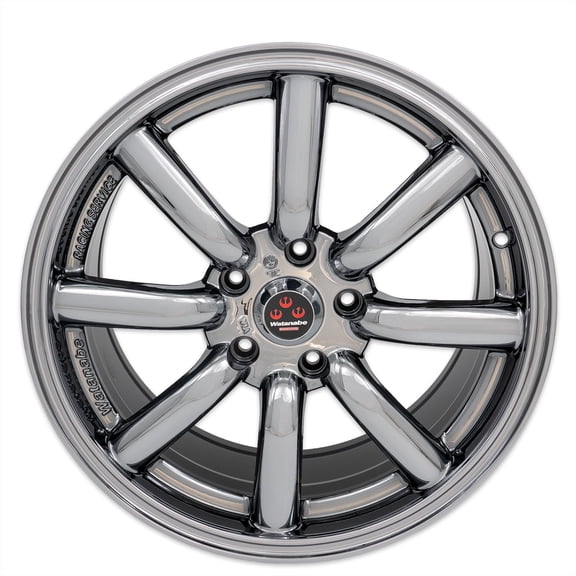 PoisonSeries Watanabe 17x7.5 Premium Aluminum Casting Wheel 5x114.3, 5 Lug, Polished Face Silver