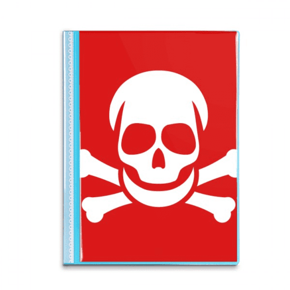 Poisoning Red Square Warning Mark Book Sheet Protectors Portfolio Binder Folder
