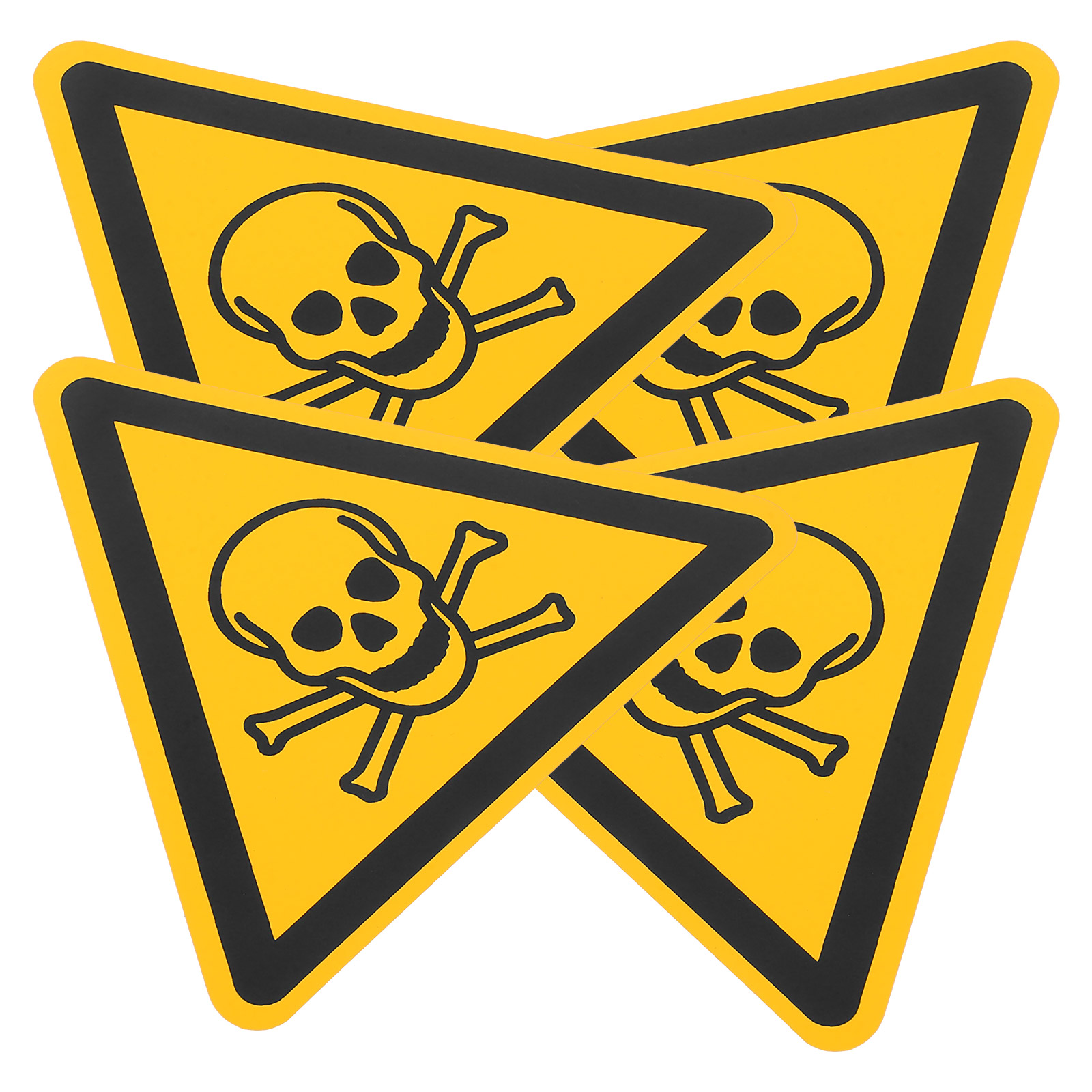 Poisoning Warning Sign Skull Stickers Factory Labels Signs Pvc Self