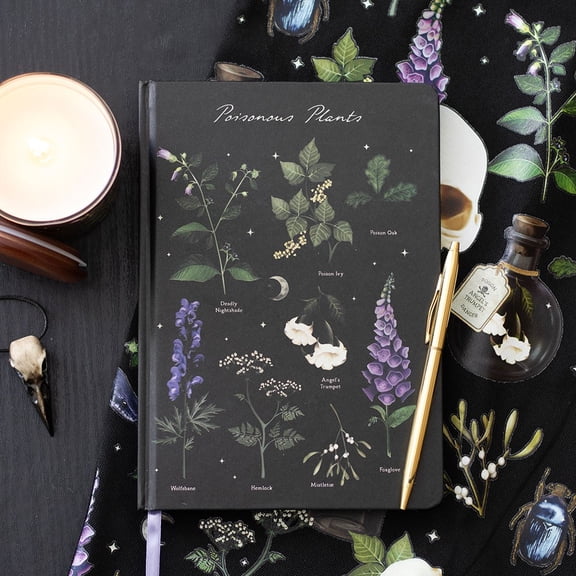 Poisonous Plants Witch Apothecary Spell Notebook Journal Lined Page A5 200 Pgs