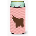 thumbnail image 1 of Poitou Poiteuin Donkey Pink Check Tall Boy Beverage Insulator Hugger, 1 of 1