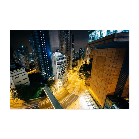 Pok Fu Lam Road - Hong Kong Photography Cityscape Nightlife Architecture Street Photography Skyline Travel Poster Unframed Wall Art Print 4 x 6 inches