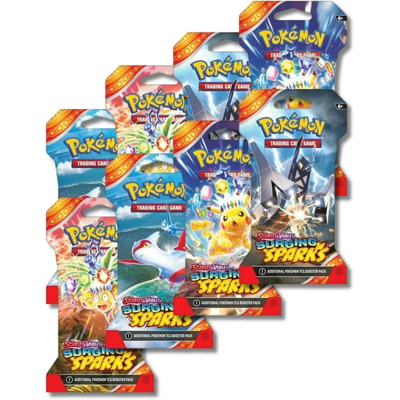 Pokemon TCG Surging Spark Booster Pack Lot (8 PACKS) - 80 Cards